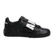 Zwart Wit Lage Top Sneakers Dolce & Gabbana , Black , Dames