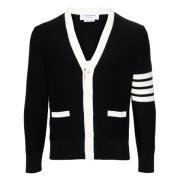 Navy Blue Omgekeerde Jersey Trui Thom Browne , Blue , Heren