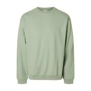 Relaxed Crew Neck Sweatshirt Selected Homme , Green , Heren