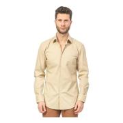 Slim Fit Overhemd Lange Mouw Hugo Boss , Beige , Heren