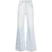 Flared High Waist Jeans Ami Paris , Blue , Dames