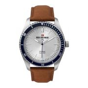 Grijze leren kwarts analoge horloge Ben Sherman , Brown , Heren