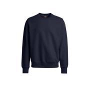 Blauw Navy Ronde Hals Katoenen Trui Parajumpers , Blue , Heren