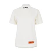 Logo Coltrui Katoenen T-Shirt Heron Preston , Beige , Dames