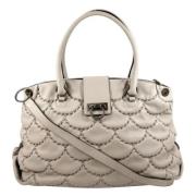 Pre-owned Leather handbags Salvatore Ferragamo Pre-owned , Beige , Dam...