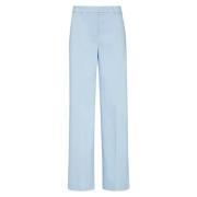 Elegante Wijde Pijp Broek Comma , Blue , Dames