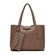 Stijlvolle Bruine Handtas met Binnenzak Guess , Brown , Dames