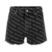 Katoenen short met Bite-stijl Alexander Wang , Gray , Dames