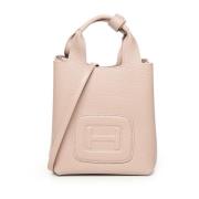 Mini Shopping Tas Beige Reliëf Hogan , Beige , Dames