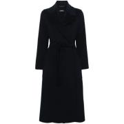 Navy Blue Jas met Zelfstriksluiting Max Mara , Blue , Dames