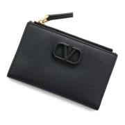 Pre-owned Leather wallets Valentino Vintage , Black , Unisex