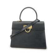 Pre-owned Leather handbags Salvatore Ferragamo Pre-owned , Black , Dam...