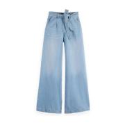 Wide Leg Luna Blue Jeans Scotch & Soda , Blue , Dames