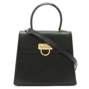 Pre-owned Leather handbags Salvatore Ferragamo Pre-owned , Black , Dam...