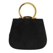 Pre-owned Suede handbags Salvatore Ferragamo Pre-owned , Black , Dames