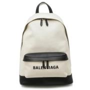 Pre-owned Canvas backpacks Balenciaga Vintage , White , Dames