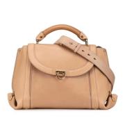 Pre-owned Leather handbags Salvatore Ferragamo Pre-owned , Beige , Dam...