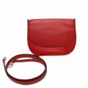 Pre-owned Leather handbags Louis Vuitton Vintage , Red , Dames