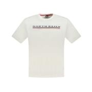 Wit Katoenen T-Shirt North Sails , White , Heren