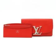 Pre-owned Leather handbags Louis Vuitton Vintage , Red , Dames