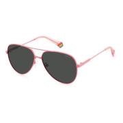 Multicolor Metalen Zonnebril Polaroid , Pink , Unisex