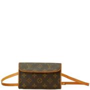 Pre-owned Canvas clutches Louis Vuitton Vintage , Brown , Dames