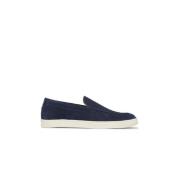 Luxe Leren Pantoffels Brunello Cucinelli , Blue , Heren