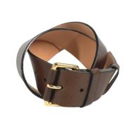 Pre-owned Leather belts Louis Vuitton Vintage , Brown , Dames