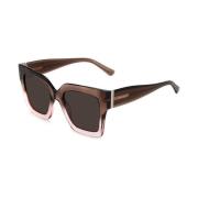 Bruine Acetaat Zonnebril Edna-S-08M Jimmy Choo , Brown , Dames