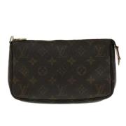 Pre-owned Canvas clutches Louis Vuitton Vintage , Brown , Dames