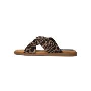 Taupe Stijlvolle Slippers voor Vrouwen Unisa , Brown , Dames