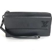 Pre-owned Leather wallets Louis Vuitton Vintage , Black , Dames