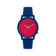 Blauw Hars Kwarts Analoge Horloge Guess , Blue , Heren