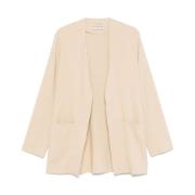 Beige Open Front Jas met Zakken Cortana , Beige , Dames