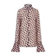 Zijden blouse met polkadots Nina Ricci , Multicolor , Dames