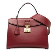 Pre-owned Leather handbags Dior Vintage , Red , Dames