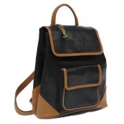 Pre-owned Leather backpacks Saint Laurent Vintage , Black , Dames