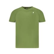 Groen Katoenen T-shirt K-Way , Green , Heren