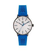 Blauwe Rubberen Quartz Analoge Horloge Adidas , Blue , Unisex