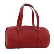 Pre-owned Leather handbags Louis Vuitton Vintage , Red , Dames