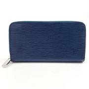 Pre-owned Leather wallets Louis Vuitton Vintage , Blue , Heren