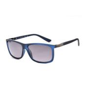 Blauwe Resin Zonnebril met Grijze Lenzen Guess , Blue , Heren