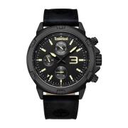 Zwarte leren band kwarts horloge Timberland , Black , Heren