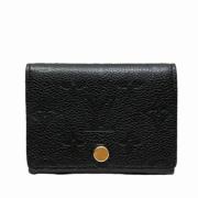 Pre-owned Leather wallets Louis Vuitton Vintage , Black , Unisex