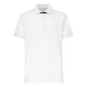 Witte Polo Piquet Bicolor T-shirts Fay , White , Heren