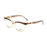 Bruin Plastic Frame Stijlvolle Bril Emilio Pucci , Brown , Dames