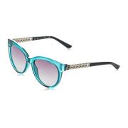 Blauwe Injectieframe Zonnebril Vrouwen Guess , Blue , Dames