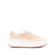 Beige Witte Zool Sneaker Chloé , Beige , Dames