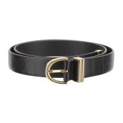 Smalle riem met gouden hardware Khaite , Black , Dames