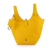 Gele leren dameshandtas Polo Ralph Lauren , Yellow , Dames